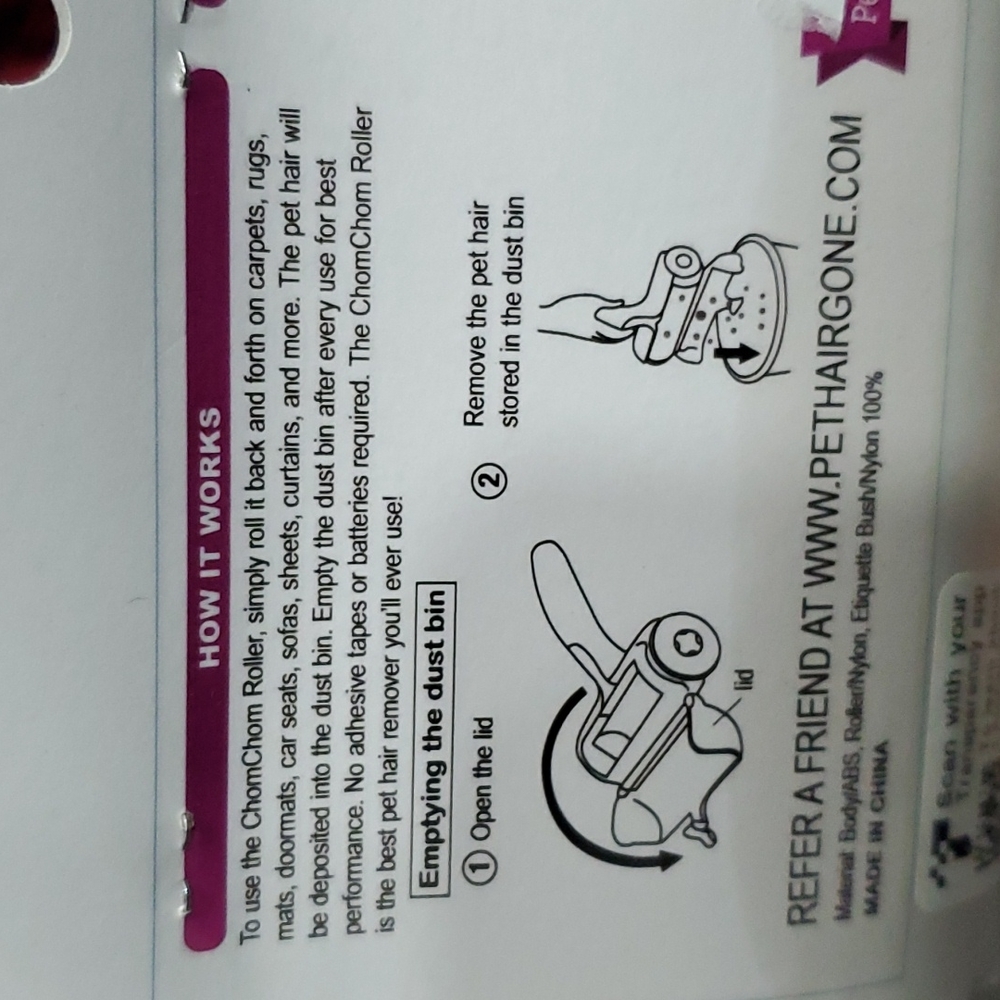 NEW ChomChom Roller - pet hair remover #bc6 - Picture 3 of 6